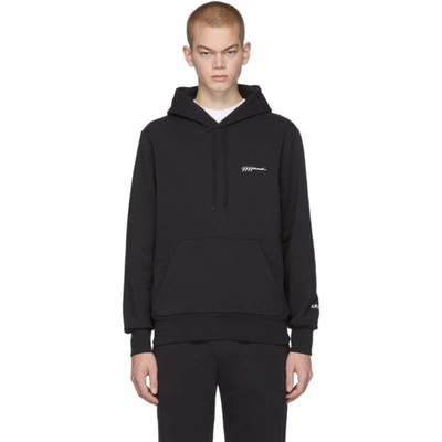 Shop Apc Black Jjjjound Edition Justin Hoodie In Noir