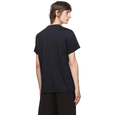 Shop Burberry Navy Tb Monogram Parker T-shirt In Blue A1222