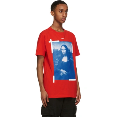 Off-white Mona Lisa Slim-fit Graphic T-shirt In Red | ModeSens