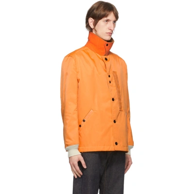 Shop Junya Watanabe Orange Twill & Corduroy Jacket In 1 Orange