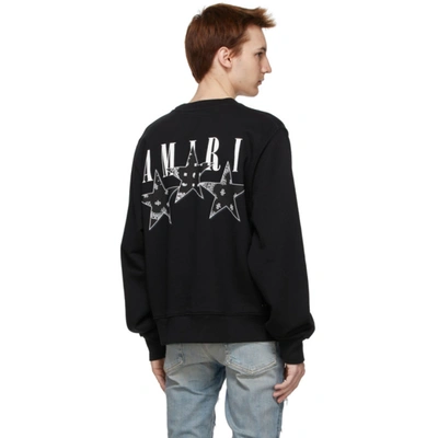 Shop Amiri Black Bandana Stars Sweatshirt