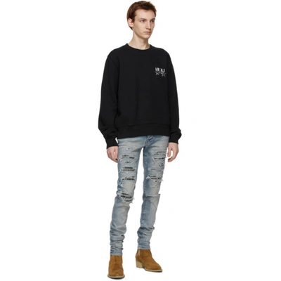 Shop Amiri Black Bandana Stars Sweatshirt