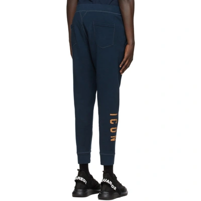 Shop Dsquared2 Navy Icon Ski-fit Lounge Pants In 478 Navyblu