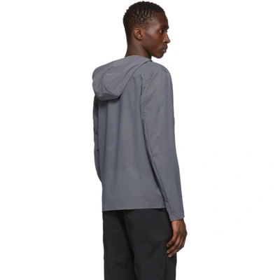 Shop Veilance Grey Dyadic Comp Hoodie Jacket In Ash