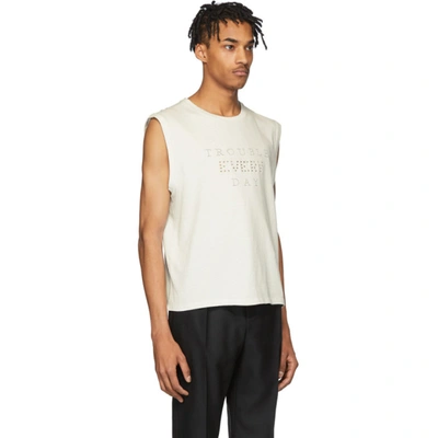 Shop Saint Laurent Off-white 'trouble Every Day' T-shirt In 9766drtecru