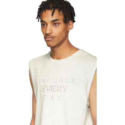 Shop Saint Laurent Off-white 'trouble Every Day' T-shirt In 9766drtecru