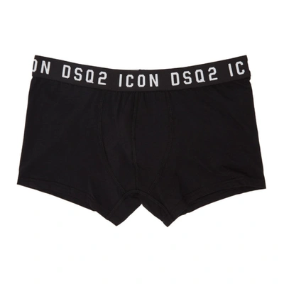 DSQUARED2 黑色“ICON”平角内裤