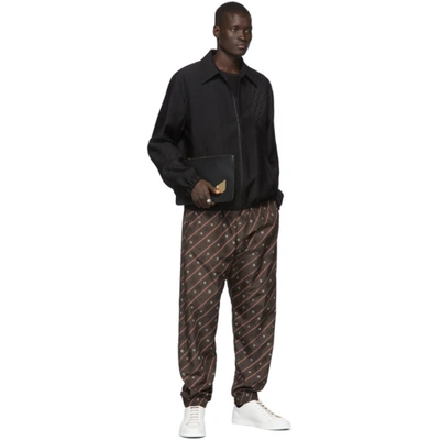 Shop Fendi Brown Karligraphy Lounge Pants In F1a5p Cocoa
