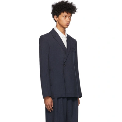 Shop Jacquemus Navy 'la Veste Moulin' Blazer