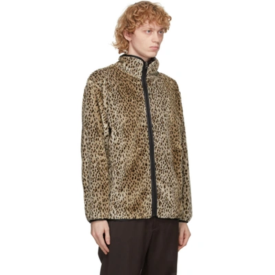 Grosgrain-trimmed Leopard-print Faux Fur Jacket