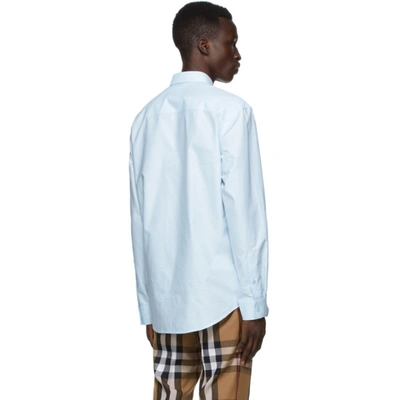 Shop Burberry Blue Oxford Cadford Classic Shirt In Pale Blue