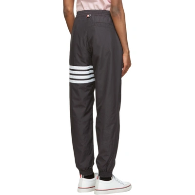 Shop Thom Browne Grey Flyweight Tech 4-bar Track Lounge Pants In 015 Charcoa