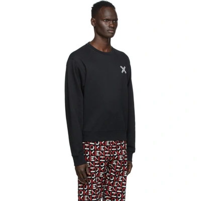 Shop Kenzo Black Little X Sweatshirt In 99 Black