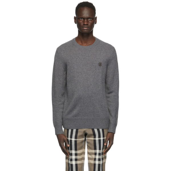 grey burberry sweater