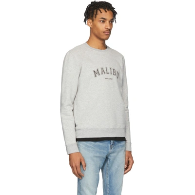 Shop Saint Laurent Grey 'malibu' Sweatshirt In 1407grischi