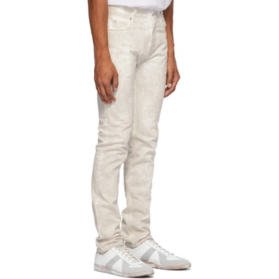 Shop Maison Margiela White Marble Jeans In 800 Chalk