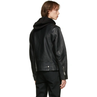Shop Mackage Black Leather Mangus Jacket