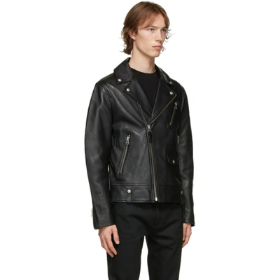 Shop Mackage Black Leather Mangus Jacket