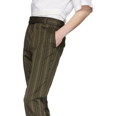 Shop Haider Ackermann Green Skinny Classic Trousers In Khaki