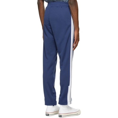 Shop Palm Angels Blue Classic Slim Track Pants In Blue White