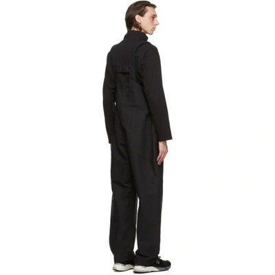 Shop Engineered Garments Black Wader Overalls In Wl003 Black