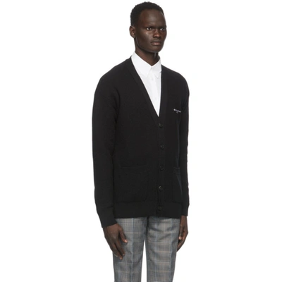 Shop Givenchy Black & White Wool Oversized Cardigan In 004-black/w