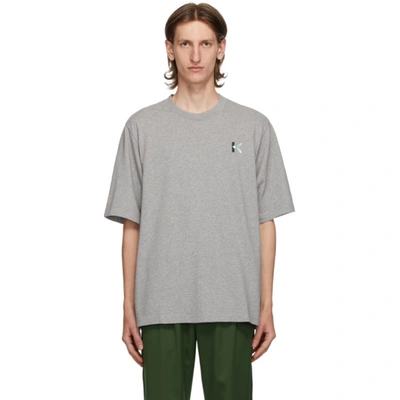 Shop Kenzo Grey Skate Logo T-shirt In 94 Pearl Gr