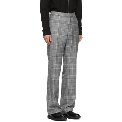 Shop Paul Smith Grey Prince Of Wales Trousers In 72 Melange