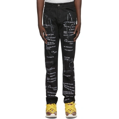 Shop Who Decides War By Mrdr Brvdo Black And White Do You Think Im Crazy Jeans In Coal/cloud