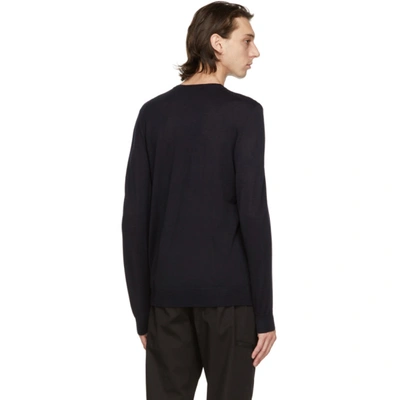 Shop Hugo Navy San Lorenzo Sweater In 410 Navy