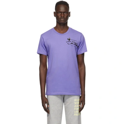 Shop Helmut Lang Purple Helmut Land® Map Standard T-shirt