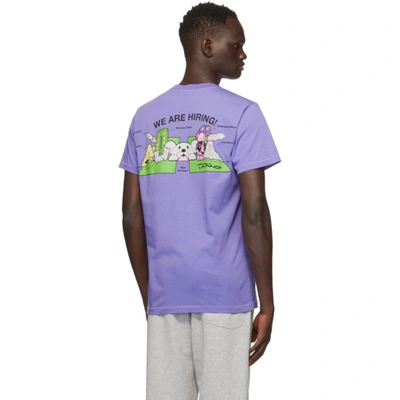 Shop Helmut Lang Purple Helmut Land® Map Standard T-shirt