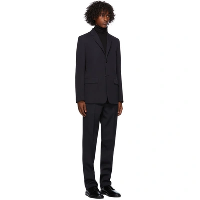 Shop Jil Sander Navy Wool Essential Suit In 402 Dark Bl