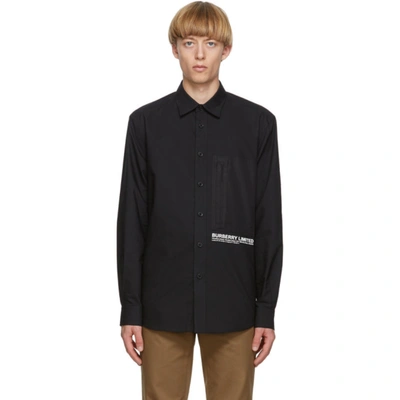 Shop Burberry Black Cadborough Shirt