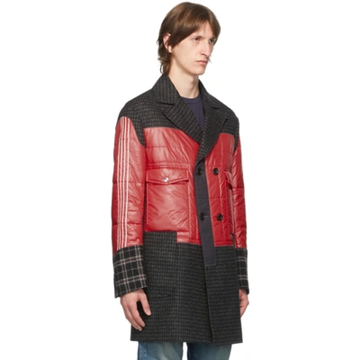Shop Junya Watanabe Red Nylon And Wool Coat In 1 Red