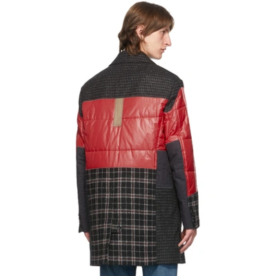 Shop Junya Watanabe Red Nylon And Wool Coat In 1 Red