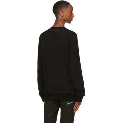 Shop Alexander Mcqueen Black Embroidered Logo Sweatshirt In 1000 Black