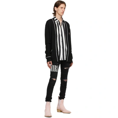 Shop Amiri Black 'loving You' Cardigan