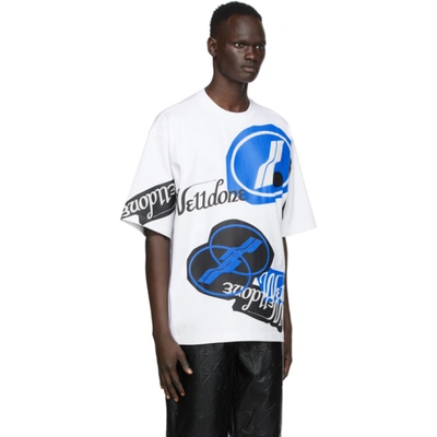 Shop We11 Done White Stacked Logo T-shirt