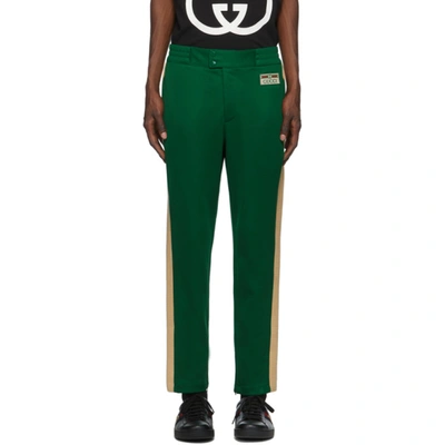 Shop Gucci Green Technical Jogging Lounge Pants In 3129 Yard