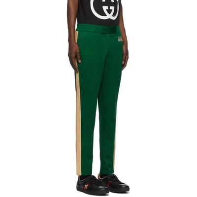 Shop Gucci Green Technical Jogging Lounge Pants In 3129 Yard