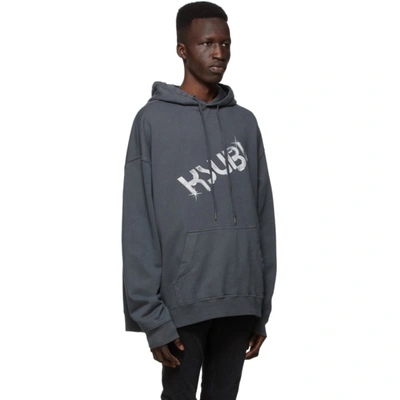 Shop Ksubi Grey Kaos Hoodie