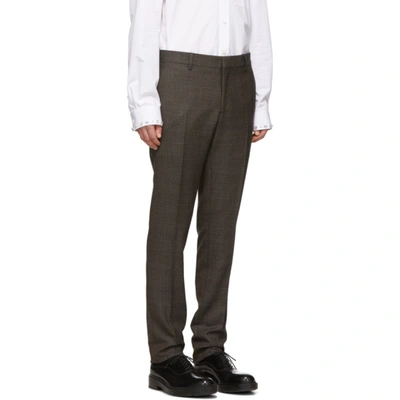 Shop Burberry Ssense Exclusive Brown Wool Check Suit In Drk Brown