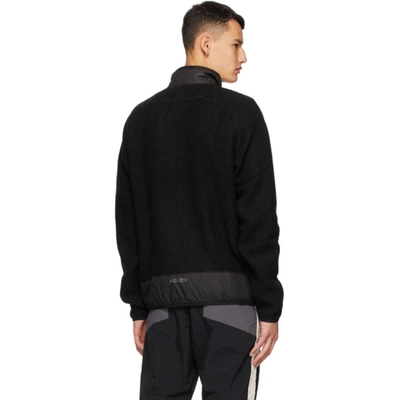 Shop Kenzo Black Lightweight Fleece Zip-up In 99 Black