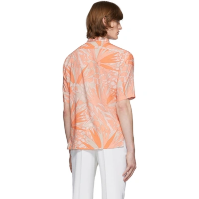 Shop Saint Laurent Orange And Taupe Jungle Shirt In 6566 Orangt