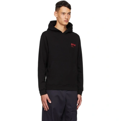 Shop Affix Black Standardized Logo Hoodie In Static Blk