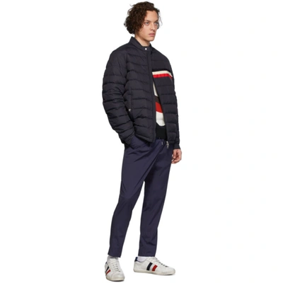 Shop Moncler Navy Down Yeres Jacket In 742 Navy