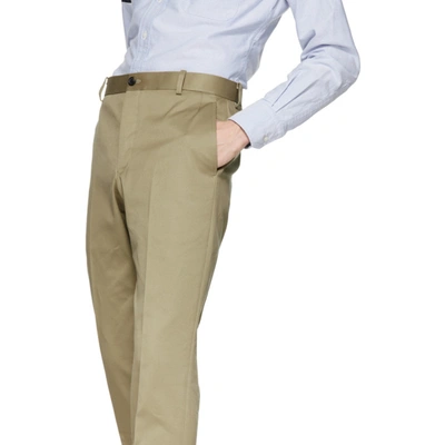 Shop Thom Browne Beige Unconstructed Chinos In 275 Camel