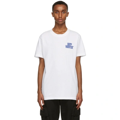 Shop Off-white White Arrows Hand Logo T-shirt In White Light Bl