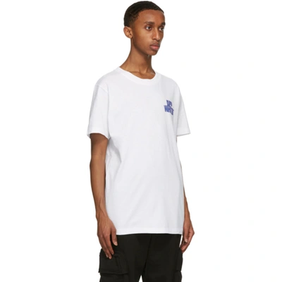 Shop Off-white White Arrows Hand Logo T-shirt In White Light Bl